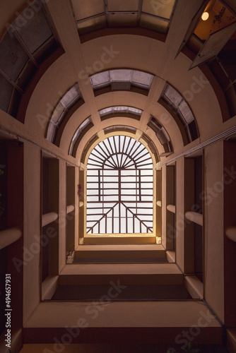 art deco apartment building with skylight