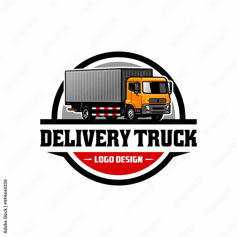 truck logo vector isolated