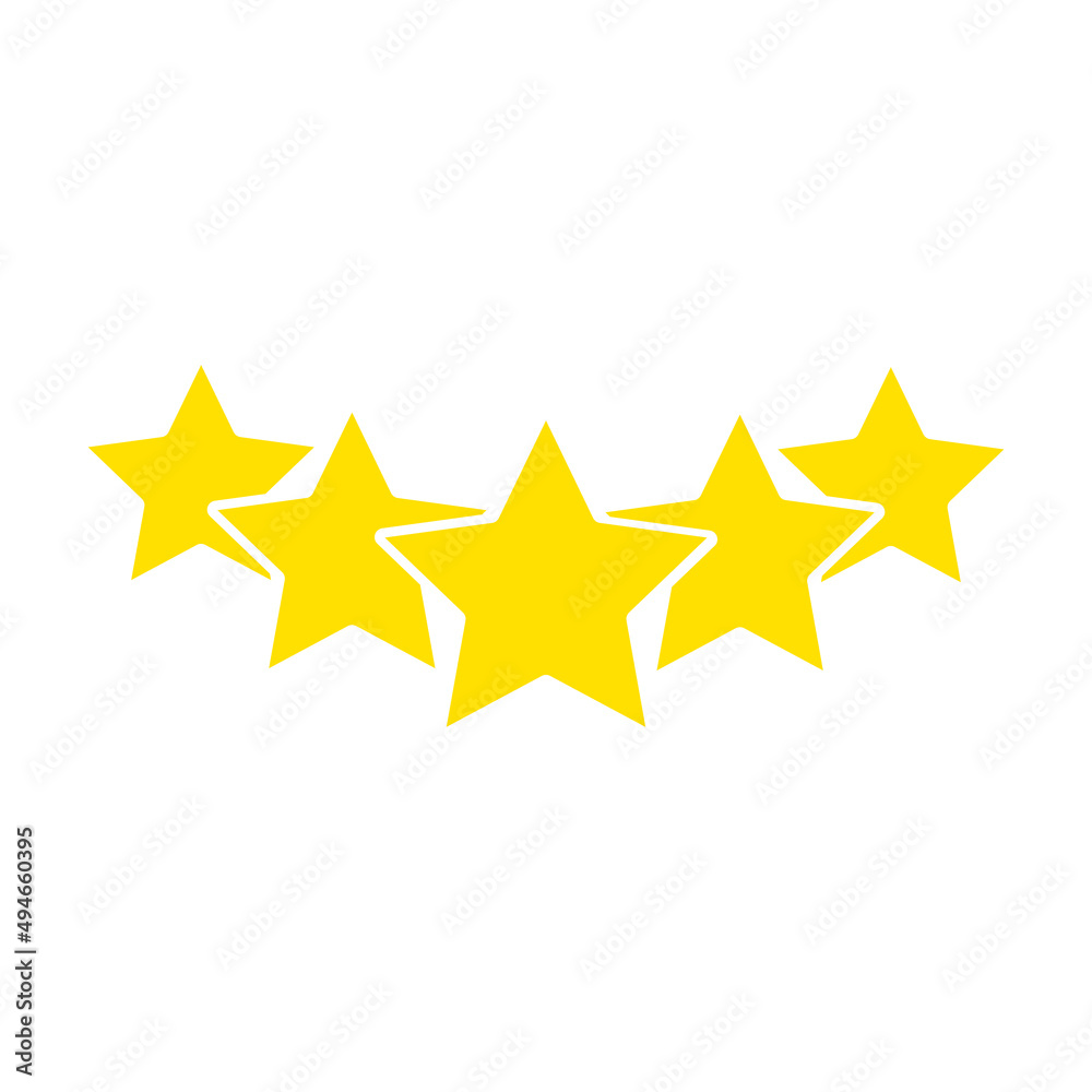 Five stars vector icon Five stars vector icon