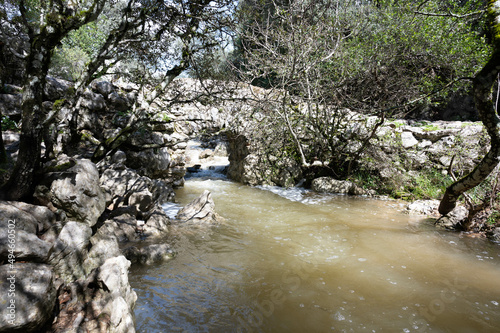 Rio con puene romano photo