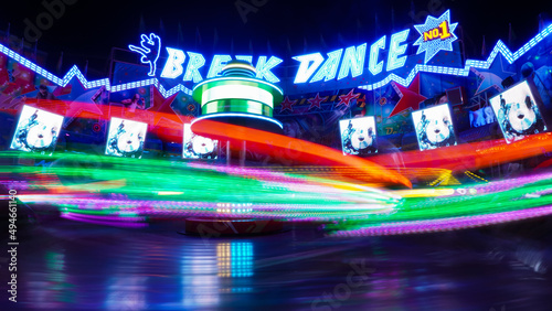 Colorfully illuminated 