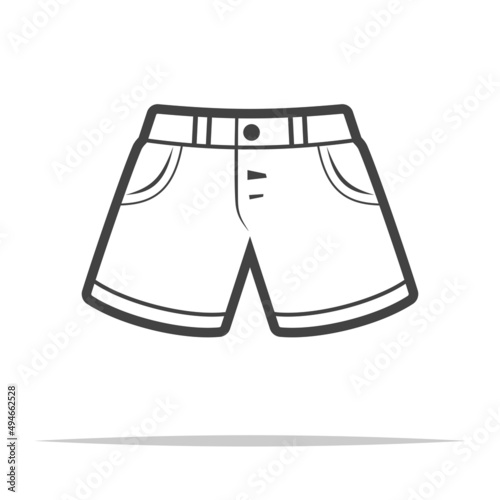 Jeans shorts icon transparent vector isolated