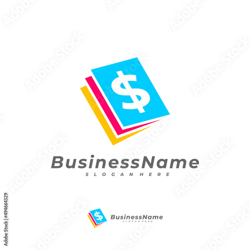 Money Book logo vector template, Creative Money logo design concepts