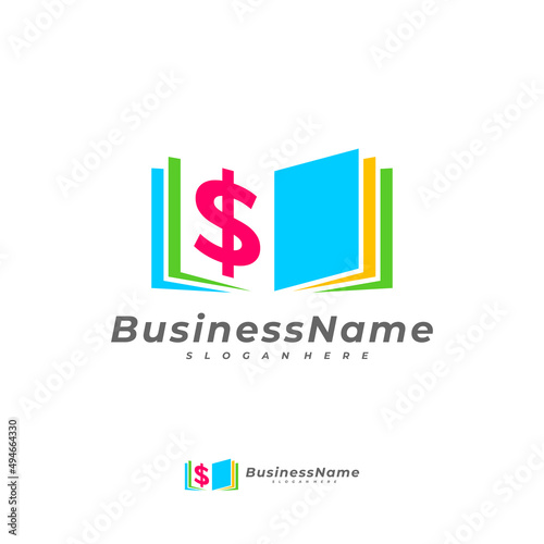 Money Book logo vector template, Creative Money logo design concepts