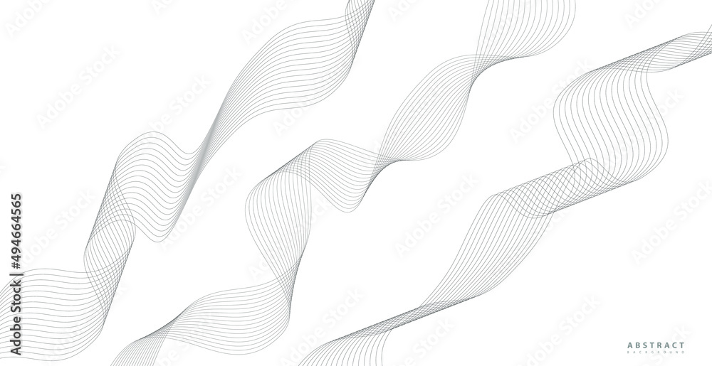 Fototapeta premium Abstract wavy stripe. Wave line art, Curved smooth design. Vector illustration EPS 10.
