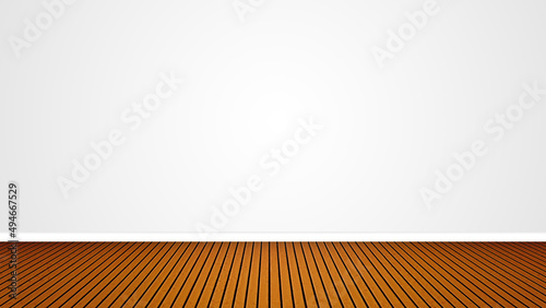 Fototapeta Naklejka Na Ścianę i Meble -  Concept or conceptual vintage or grungy brown background of natural wood or wooden old texture floor as a retro pattern layout on white. A 3d illustration metaphor to time, material, emptiness,  age