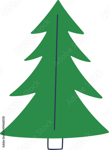 Spruce Tree Icon Cartoon Illustration