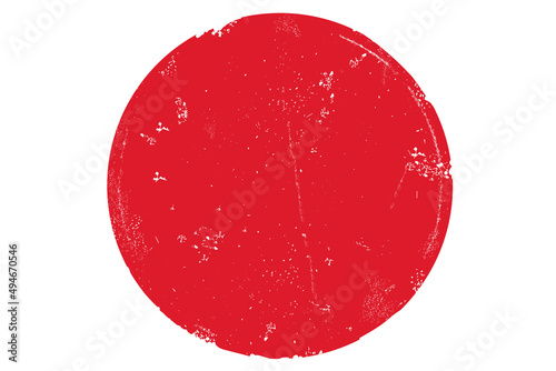 Circle grunge stamp. Round vector isolated on white background. Red stamp vector. For grunge badge, seal, ink and stamp design template. Round grunge hand drawn circle shape, vector