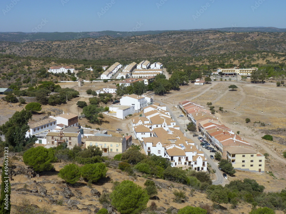 Beautiful views of the Sanctuary of the Virgen de la Cabeza in Andújar, Andalusia