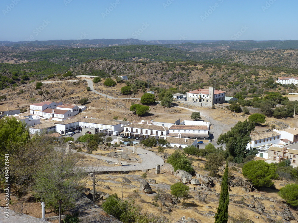 Beautiful views of the Sanctuary of the Virgen de la Cabeza in Andújar, Andalusia