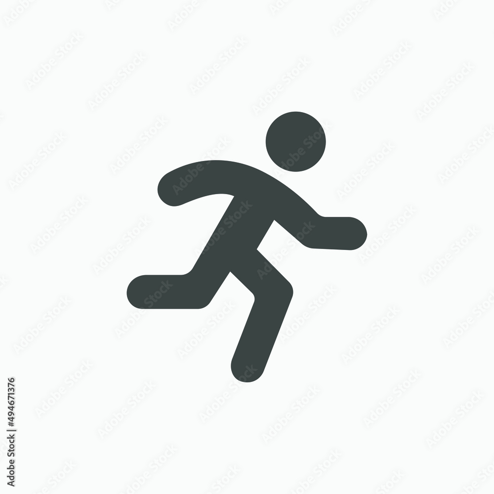 man pedestrian fast, rush, run, walk icon vector isolated man pedestrian fast, rush, run, walk icon vector isolated