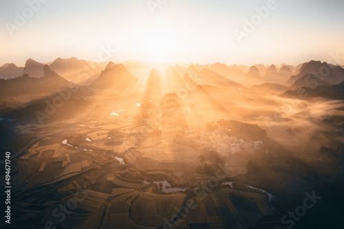 sunrise over the mountains