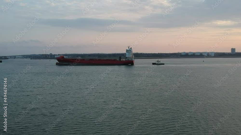 tanker boat sailing past with a tug tanker boat sailing past with a tug