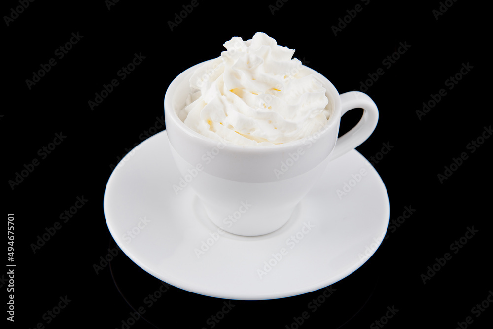 coffee isolated on black