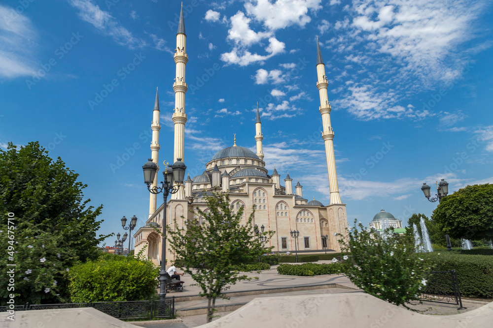 mosque in Grozny city , heart of Chechenia  