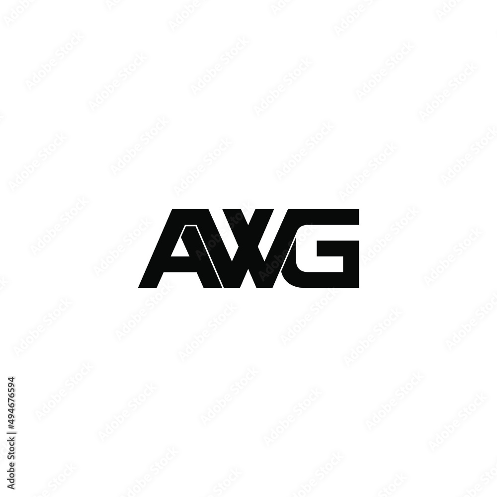 awg letter original monogram logo design