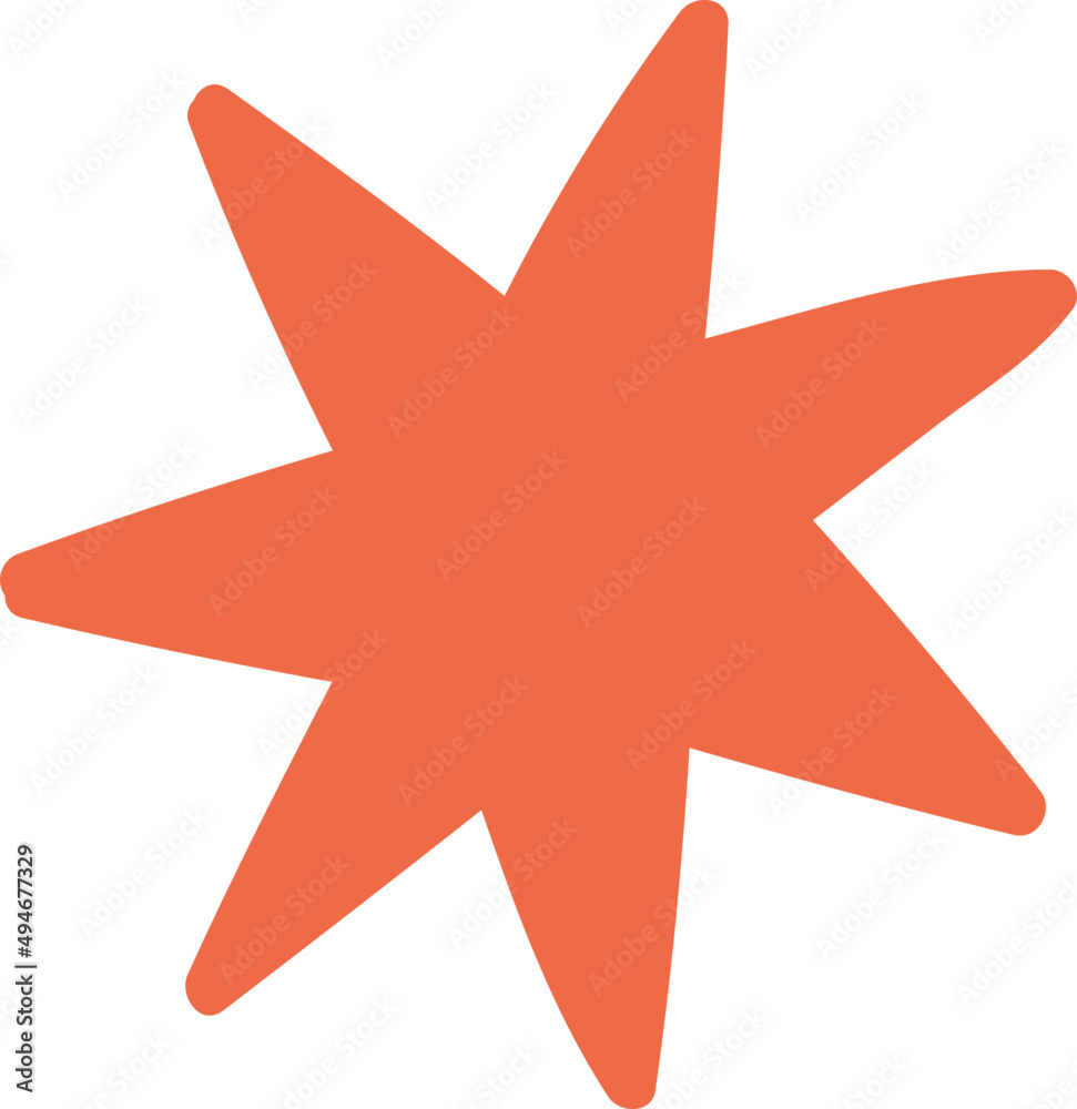 Abstract Star Cartoon Illustration