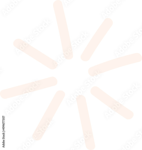 Abstract Sun or Star Icon Cartoon Illustration