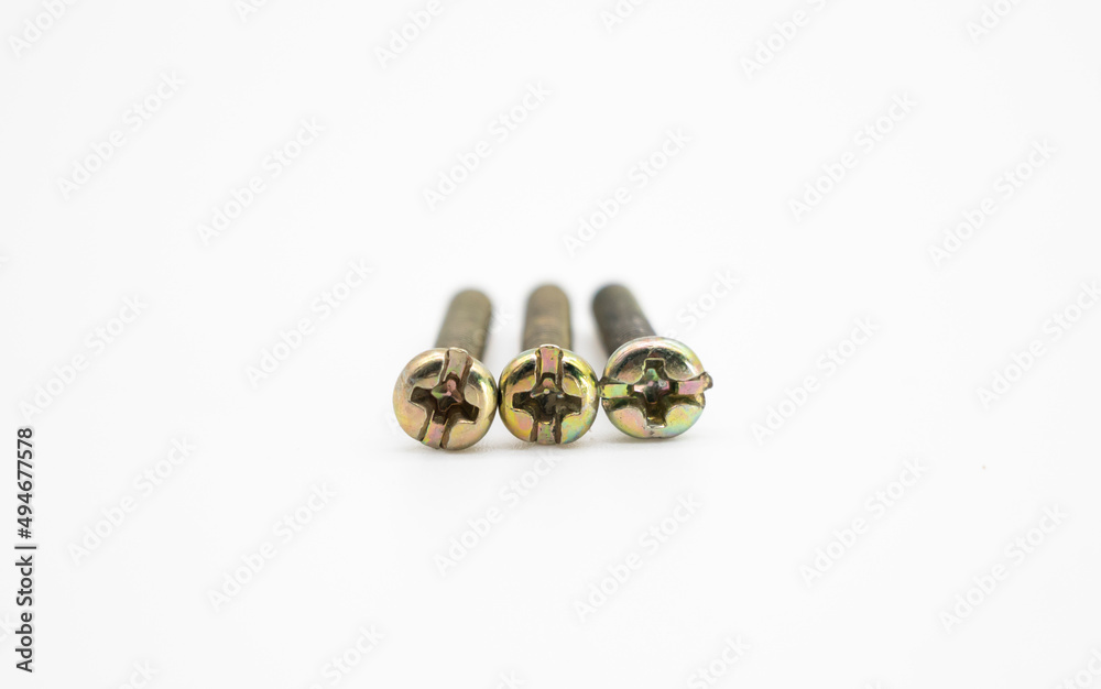 screw isolate on white background screw isolate on white background
