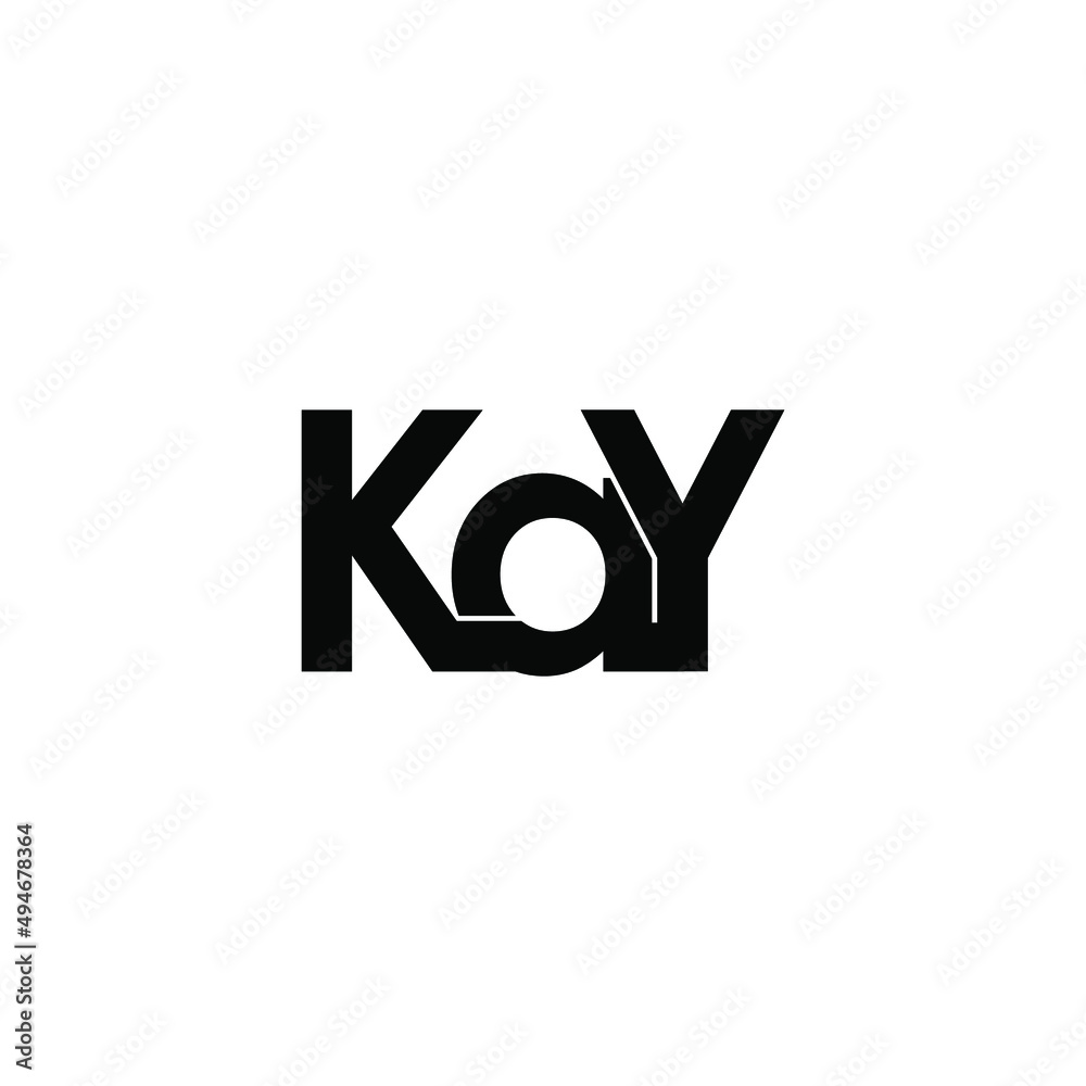 kay letter original monogram logo design Stock Vector | Adobe Stock
