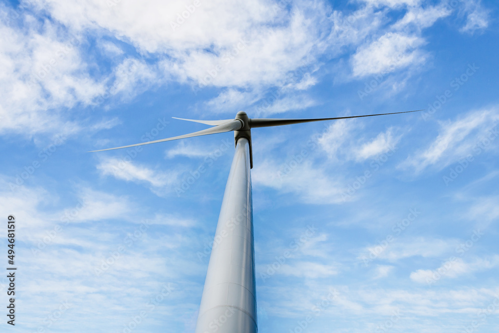 Windmills for the production of electrical energy. Wind farm of renewable, alternative and sustainable energy, province of Barcelona Windmills for the production of electrical energy. Wind farm of renewable, alternative and sustainable energy, province of Barcelona