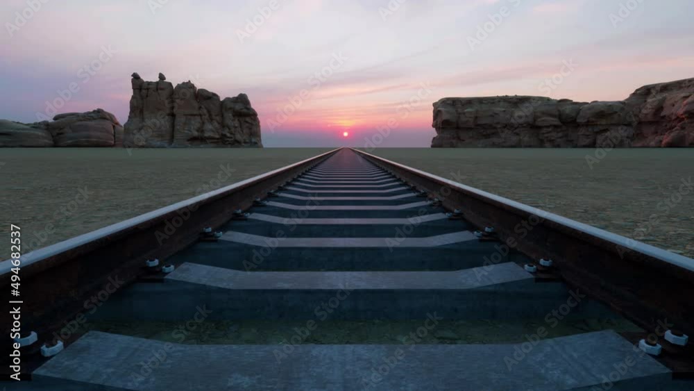 Traveling down an old disused railroad track through the wild west of America.