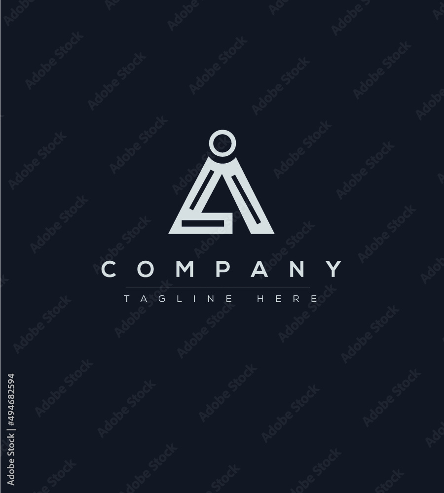 Modern abstract letter A AI logo design. Minimal A initial based icon ...