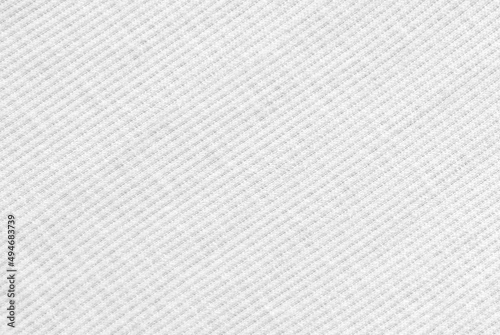 Soft white ribbed jersey fabric texture or background Stock Photo