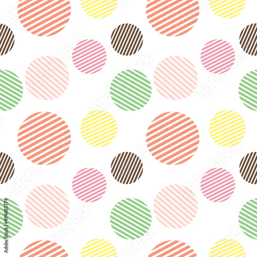 Colorful Geometric Circle Line Pattern Background. Vector