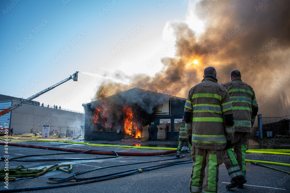 Obraz premium fireman in action