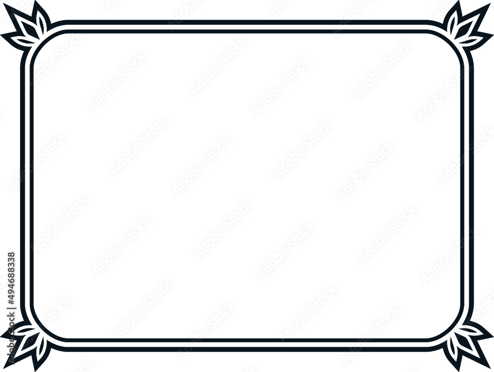 Border frame. Vector frame isolated on white background