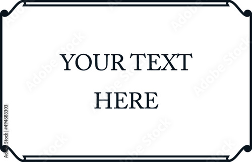 Border frame. Vector frame isolated on white background