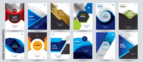 Business Proposal Cover Design Template is adept to the Multipurpose Project such as an annual report, brochure, flyer, poster, presentation, catalog, cover, booklet, website, magazine, portfolio, etc