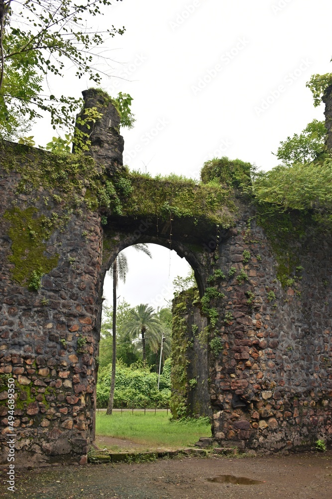ruin of vasai fort, mumbai, india