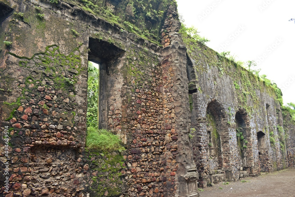abandoned vasai fort, maharashtra, india 