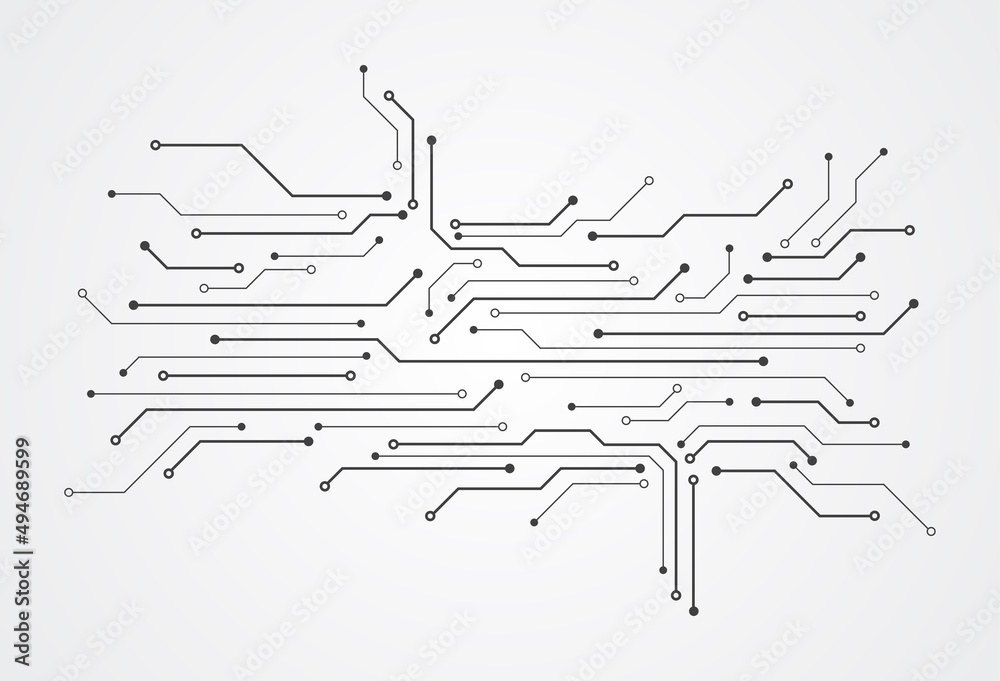 Abstract digital background with technology circuit board texture. Electronic motherboard illustration. Communication and engineering concept. Vector illustration