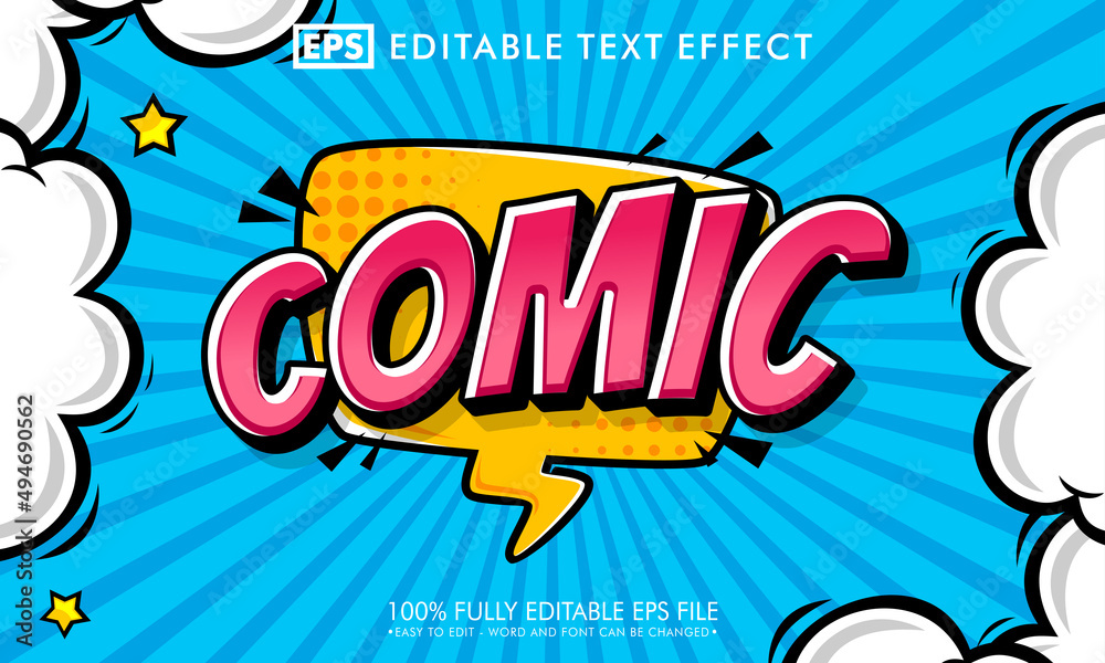 Comic pop art editable text effect Comic pop art editable text effect