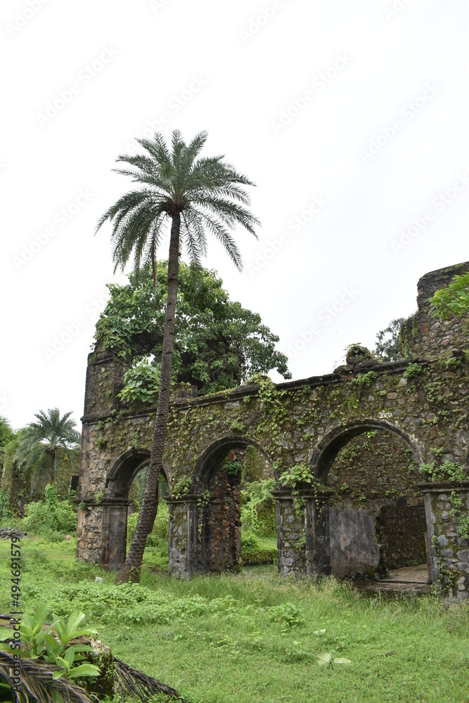 Vasai Fort ruins of a medieval garrison at maharashtra, india 