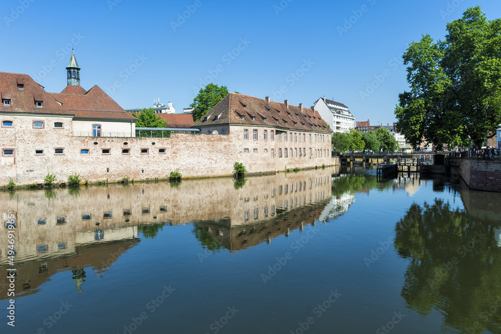 National School of Administration or ENA along the ILL Canal, Strasbourg, Alsace, Bas-Rhin Department, France