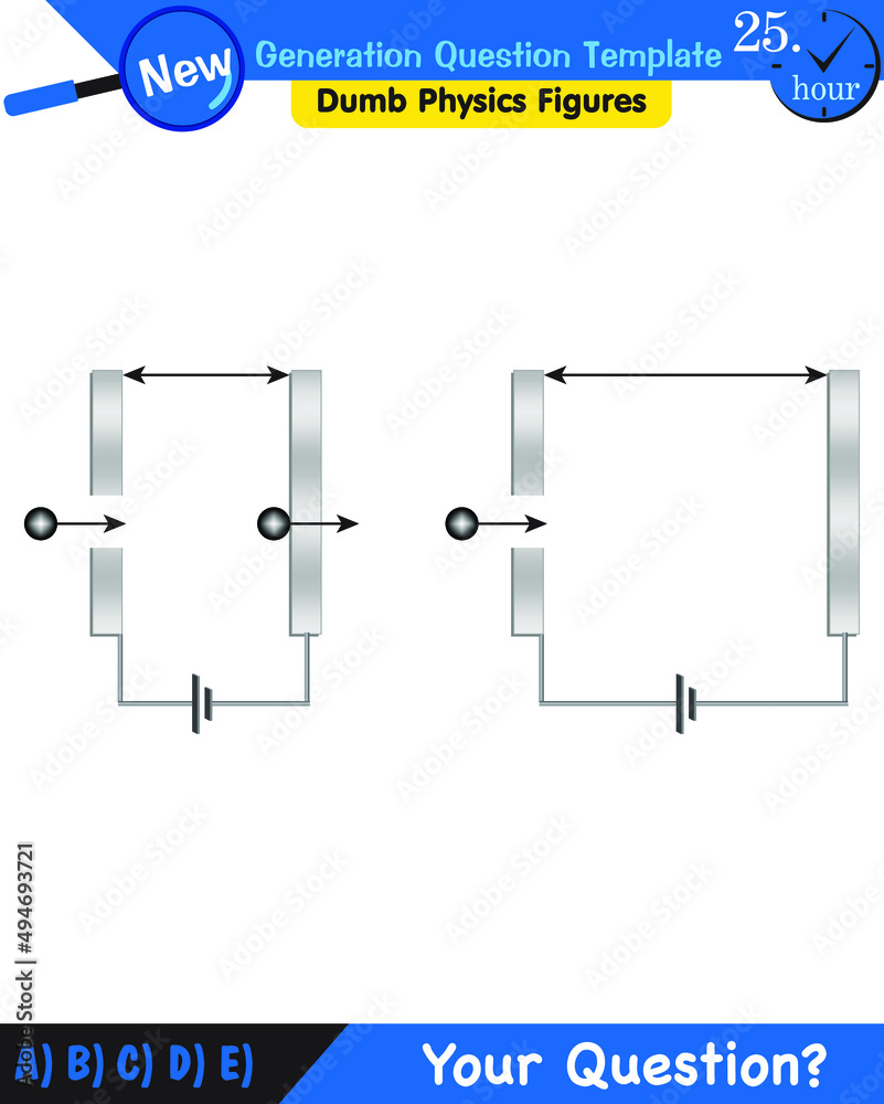 Physics, parallel plate capacitor in circuit, Capacitors, circuit