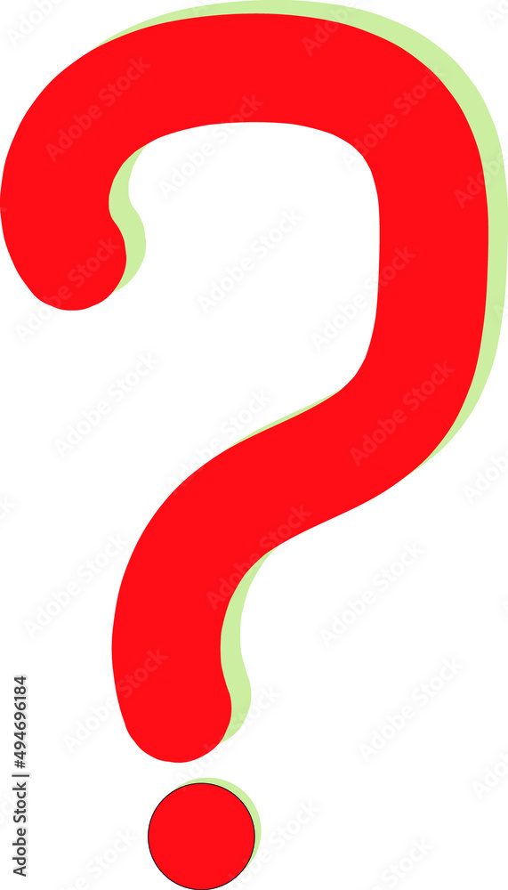 Red Question Mark on white background Red Question Mark on white background