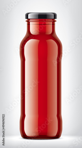 Color Glass Bottle on background. 