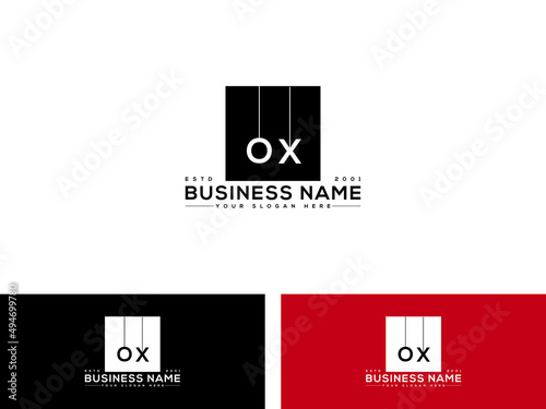 Creative OX Logo, Letter Ox o&x Square Logo Icon Vector With Colorful Background