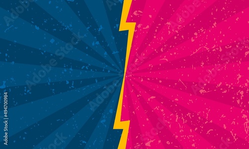 comic versus fight background design