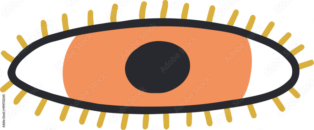 Esoteric Evil Eye Doodle Illustration