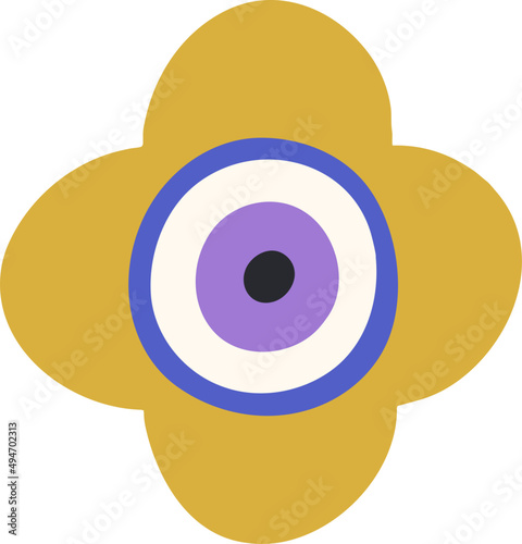Turkish Evil Eye Doodle Illustration