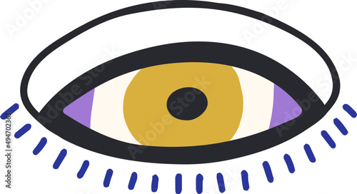 Magic Evil Eye Doodle Illustration