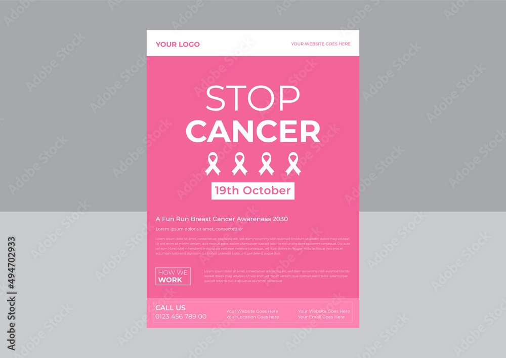 Breast Cancer Flyer Design Template Breast Cancer Awareness Flyer Template Breast Cancer 4394