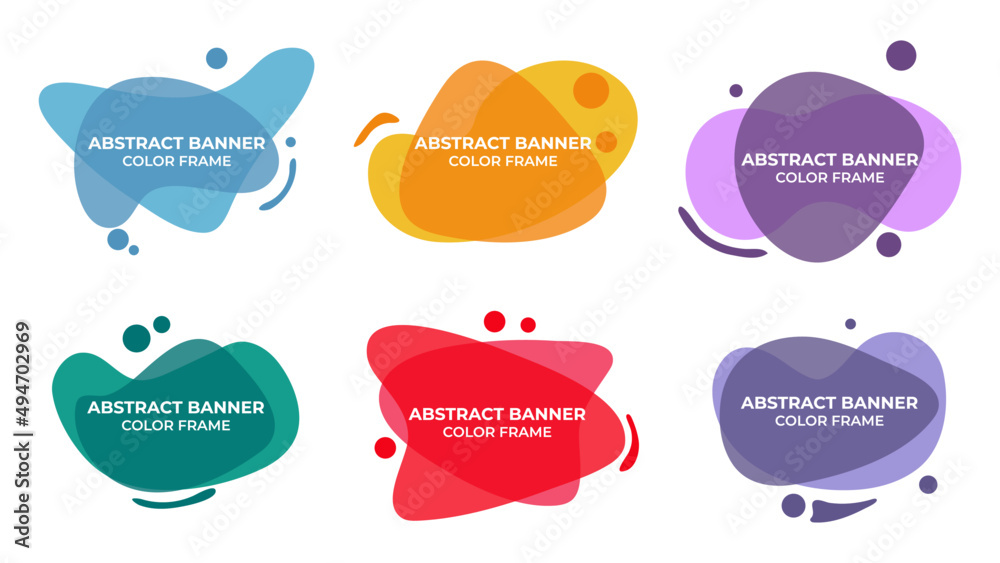 Abstract banner colors frame set