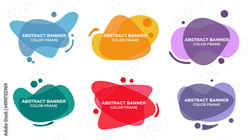 Abstract banner colors frame set